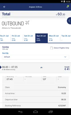 Aegean Airlines android App screenshot 4